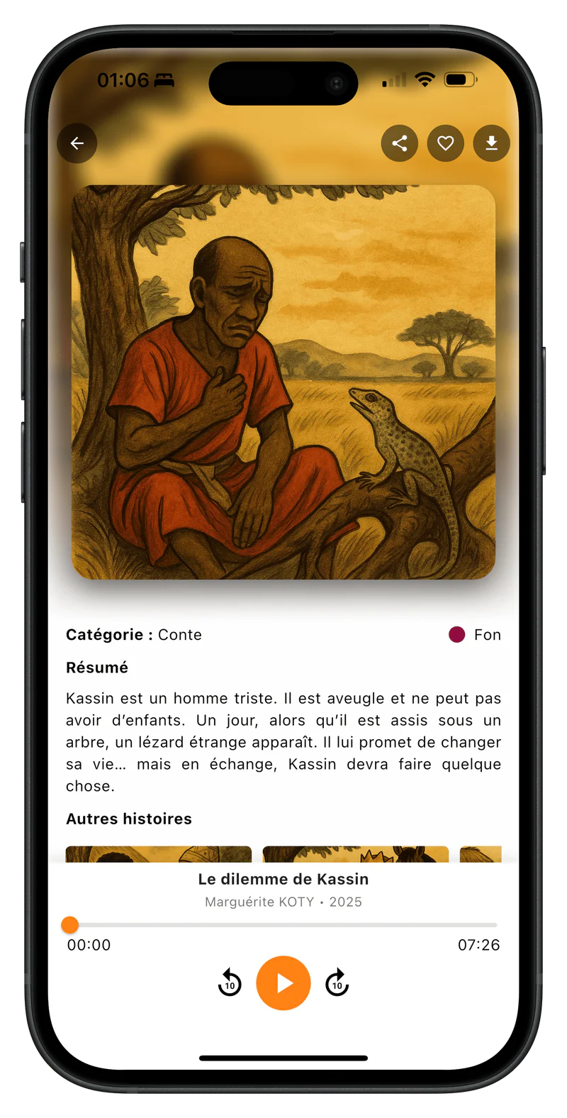 Application Labari - Interface de contes africains en langues locales