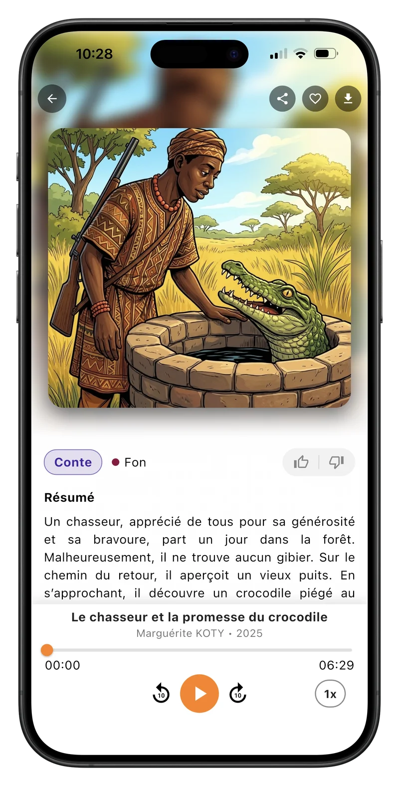 Application Labari - Interface de récits authentiques